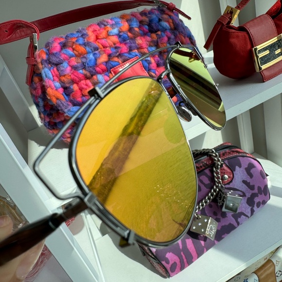 Dior Technologic Orange Mirrored Aviator Sunglasses 🍊 - Picture 8 of 8